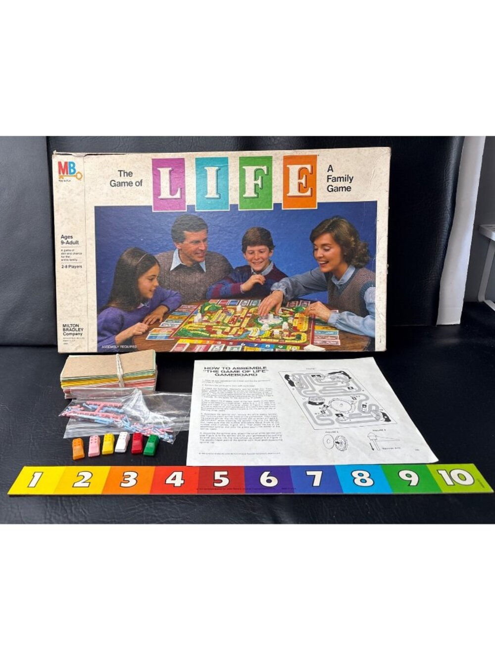 The Game of Life Family Board Game 1985 Spinner Cards Instructions